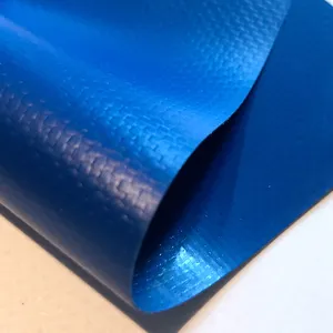 Waterproof PVC Tarps 650GSM Blue Color PVC Tarpaulin Roll PVC Vinyl Coated Tarpaulin in Roll