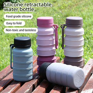 Gourde de voyage en silicone color-block extensible, bouteille de sport portable d'extérieur, résistante aux chocs et à la chaleur - Product Image 2
