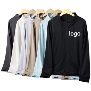 Chaqueta Cortavientos Unisex con Protección UV, Chaqueta <span class=keywords><strong>Softshell</strong></span> Blanca con Capucha Ajustable para Hombre y <span class=keywords><strong>Mujer</strong></span>, para Interiores y Exteriores - Product Image 1