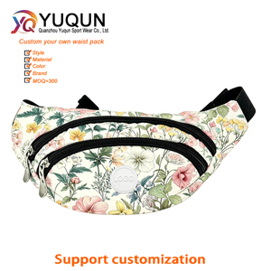 Sac banane de créateur pour femme, sac de poitrine bandoulière de luxe personnalisé à imprimé floral avec fermeture Zupper - Product Image 1