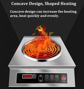 Fogão de Indução Comercial Concavo de 3500W, Wok Elétrico Profissional, Fogão de Indução Plano de Bancada - Product Image 5