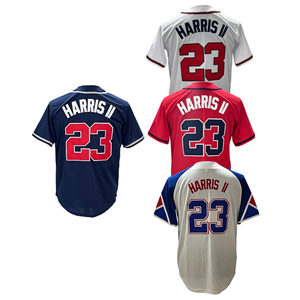 Nouveau Maillot de Baseball Américain 2026 Brodé Pas Cher <span class=keywords><strong>13</strong></span> Ronald Acuna Jr. 1 Ozzie Albies 28 Matt Olson 27 Riley 23 Harris II - Product Image 5