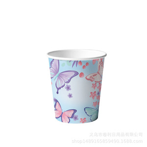 Blue Butterfly Party Tableware Set 60-80 Pcs Plastic Paper Plates Cups Napkins Utensils Birthday Decorations - Product Image 4