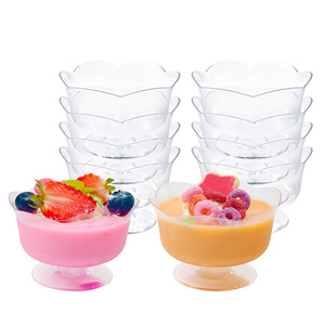 Gobelet en plastique à dentelle créative Tasses en plastique pour table à dessert Gobelet jetable rond à double peau Tasse à lait en <span class=keywords><strong>mousse</strong></span> Tasses en plastique - Product Image 1