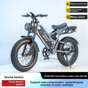 Bicicletas Eléctricas con Cuadro de Acero al Carbono, Motor en el Buje Trasero, Ruedas de 20 Pulgadas, Neumáticos Grandes, 48V, Alcance de 55-65 km - Product Image 2