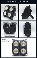 Projecteurs LED 400W Blanc Chaud & Blanc, Éclairage Blinder Quatre Yeux avec Contrôle DMX512, Indice de Protection IP33 pour Réunions, Scènes et Événements
