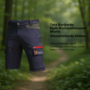 Pantaloncini da Lavoro Stile Bermuda per Uomo, Design con Tasche Cargo, Tessuto Resistente per Uso Esterno - Product Image 3