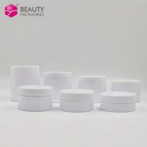 50 मिलीलीटर 100 मिली 150 मिली 200 मिली 300 एमएल 250 मिली 500 मिली पालतू जानवर 68 मिमी सफेद ढक्कन के साथ सफेद प्लास्टिक जार - Product Image 5