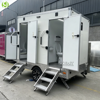 Goeasy Toilet Portabel Mewah untuk Pria dan Wanita, Trailer Toilet Mobile untuk Luar Ruangan