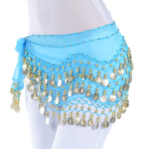 Foulard de danse <span class=keywords><strong>orientale</strong></span> pour <span class=keywords><strong>femme</strong></span> avec pièces dorées, <span class=keywords><strong>ceinture</strong></span> de taille en mousseline perlée pour la danse <span class=keywords><strong>orientale</strong></span> - Product Image 1