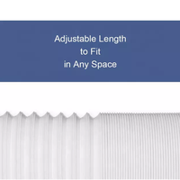 Tuyau de climatiseur haute pression flexible de 5 pouces, tuyau d'évacuation en plastique pour climatiseur portable