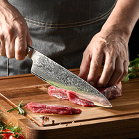 Ensemble de couteaux de cuisine Damas haut de gamme 6 pièces avec acier japonais VG10 67 couches, couteaux de chef, manche en résine d'abalone, OEM/ODM