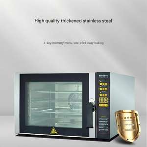 Horno Eléctrico Comercial con Circulación de Aire Caliente, Diseño de Cuatro Niveles con Temporizador y Pulverizador para Resultados de Horneado Uniformes - Product Image 1