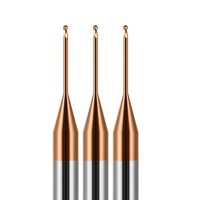 Fraises à bout sphérique en carbure monobloc Hrc55 Hrc60 Hrc65, fraises à bout sphérique de diamètre miniature personnalisables avec support ODM et OEM