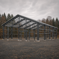 Entrepôt de stockage, atelier, bâtiment industriel, structure en acier préfabriquée, bâtiment métallique