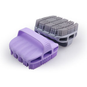 Brosse de bain ovale double face en silicone, nettoyant corporel exfoliant, gommage capillaire, soulagement des démangeaisons, douce et confortable - Product Image 2