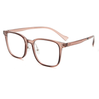 17200 Prix d'usine, logo personnalisé, monture de lunettes optiques carrée classique transparente de couleur unie unisexe en TR90 pour la lecture