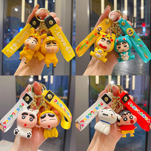 Porte-clés transformable Pokémon Crayon Shin-chan, figurine Shin-chan blanche de dessin animé, pendentif mignon, cadeau pour machine à griffes, vente en gros - Product Image 2