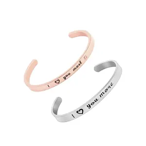 カップルブレスレットI Love You More I Love You Most Bracelet Mother Daughter Bracelet Gift For Her