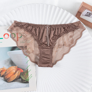 Braguitas de Tanga de Punto Sólido para Mujer, Lencería Sexy de Encaje Transparente, de Talle Bajo, de Secado Rápido, de Satén - Product Image 4
