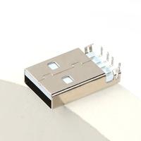 Conector USB A macho, placa de fregadero de ángulo recto, conector macho tipo a para PCB