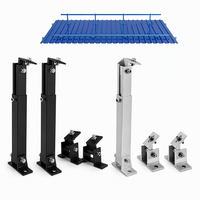 Kit de montage solaire inclinable réglable, support de toit en aluminium robuste pour toits plats et inclinés