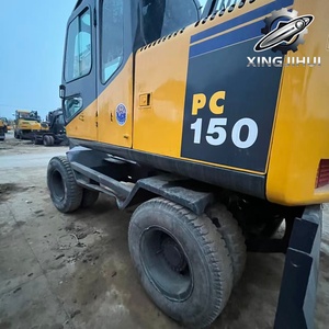 Excavadora usada Komatsu PC150 de 15 toneladas, marca japonesa, con motor Cummins, excavadora de ruedas, segunda mano, tipo crawler mediano, procedente de Japón. - Product Image 4