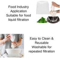 Sac filtrant en maille de polyester avec anneau thermofusible en nylon pour la filtration des liquides