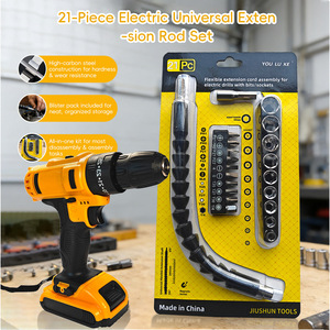 You Lu Ke 21 Pc Flexible Shaft Drill <b>Bit</b> <b>Set</b> 1/4 In Shank Magnetic Socket Extension For Electric Drills - Product Image 2