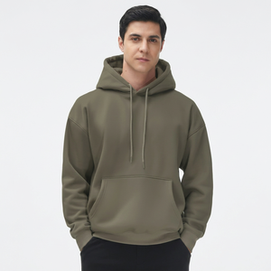 Sudadera con Capucha Básica de Alta Calidad, Suave, Holgada, de Forro Polar de 345g, para Hombre, Talla Grande, Gruesa, con Logotipo Personalizado, Sudadera con Capucha Digital - Product Image 1