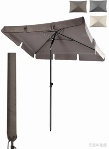 Outdoor Patio <strong>Balcony</strong> <strong>Parasol</strong> Adjustable Sunshade <strong>Parasols</strong> Rectangular Waterproof Umbrellas for Outdoor Garden Beach - Product Image 5