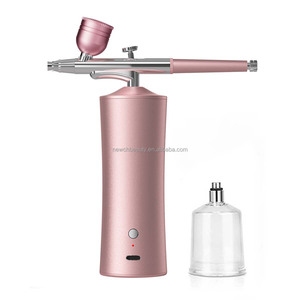 Kit de pulvérisation portable pour maquillage des ongles et décoration de gâteaux avec pistolet pulvérisateur en cuivre et compresseur pour la peinture artistique sur modèle, la coiffure et les loisirs créatifs - Product Image 2