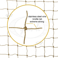 Vente chaude Durable Beige Nylon HDPE PE avec Fil En Acier Inoxydable Chat Cage Filet Anti Chat Out Net Chat Balcon Net