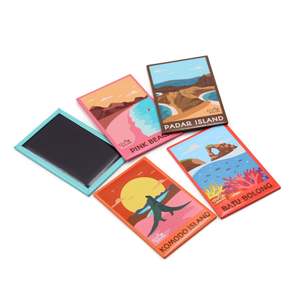 Wholesale Colorful Tin Landscape Architecture Refrigerator Fridge Magnets Design Decor Customized <b>Magnetic</b> Stickers - Product Image 3