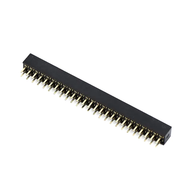 Shengli 2.54mm female header 2x25p 1x40p pin header single double row pcb Connector right angle pin header