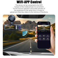 Kamera Dasbor WiFi Tiga Lensa Lintas Negara Baru 4K Ultra HD Infrared Night Vision GPS Sudut 170 Derajat Deteksi Gerakan Loop