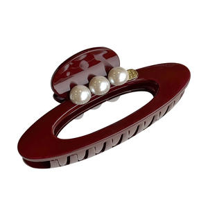 Pinces <span class=keywords><strong>à</strong></span> cheveux Kinling style coréen élégant grande taille <span class=keywords><strong>chignon</strong></span> ovale <span class=keywords><strong>perle</strong></span> - Product Image 5