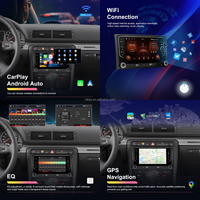 Hikity Pour AudiA4 B6 S4 RS4 Seat Exeo 7 "Android Autoradio Stéréo 2 + 64G Sans Fil Carplay/Android Auto/WiFi/GPS Autoradio OEM