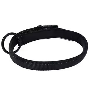 <span class=keywords><strong>Collar</strong></span> reflectante de nailon negro para perro mascota con hebilla de plástico ajustable, adecuado para entrenamiento al aire libre - Product Image 6