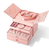 Boîte cadeau de luxe personnalisée avec estampage à chaud, boîte à double porte rigide à tiroirs pour l'emballage de cosmétiques, de parfums et de maquillage