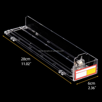 Diviseur ajustable en acrylique pour présentoir de vente au détail, poussoir à cigarettes, étagère de rangement verrouillable pour paquets de tabac, fournitures de supermarché