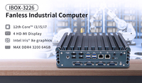 Mini PC industriel sans ventilateur 12e génération I5-1235u avec fente DDR5, compatible Windows 10 et Linux, affichage quadruple, PC embarqué sans ventilateur
