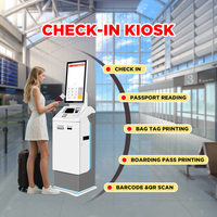 Kios Pembayaran Layanan Mandiri KER dengan Pencetak Foto Tiket, Pembaca Barcode, SDK, Panel Kaca yang Diperkuat, dan Dokumen Paspor