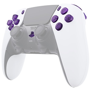 EXtremeRate - Juego Completo de Botones de Repuesto Transparentes Color Atomic Purple para el Control Inalámbrico Dualsense Edge - Product Image 6