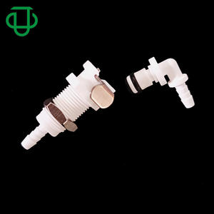 JU Collection PP Plastic Male Elbow <b>Quick</b> Connect Coupling 3.2-6.4mm White Rubber Hose <b>Connector</b> - Product Image 5