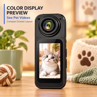 Kamera Perekam Hewan Peliharaan Portabel WiFi Action Cam dengan Dukungan MicroSD dan Layar Berwarna