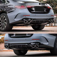 Diffuseur d'échappement de haute qualité pour Mercedes-Benz Classe E W214, mise à niveau E53 AMG, noir argenté, style E53, diffuseur de pare-chocs 2024-2025
