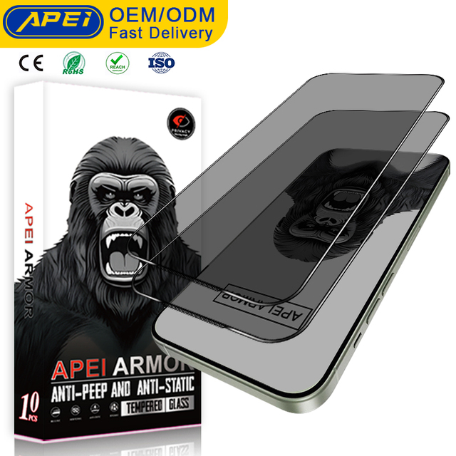 APEI Screen Protector for iPhone 17 Pro Max Anti-Spy Privacy Tempered Glass Protectores De Pantalla for iPhone 15 12 13 14 16