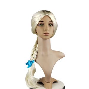 Peluca <span class=keywords><strong>de</strong></span> disfraz <span class=keywords><strong>de</strong></span> <span class=keywords><strong>princesa</strong></span> Elsa, pelo sintético <span class=keywords><strong>de</strong></span> Frozen, precio bajo, venta al por mayor y <span class=keywords><strong>de</strong></span> fábrica - Product Image 1