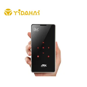 YIDAHAI P09โปรเจ็คเตอร์ดิจิตอล,แอนดรอยด์9ช่องใส่มินิวิดีโอ4K DLP พร้อม Touch WIFI และแบตเตอรี่5000MAH